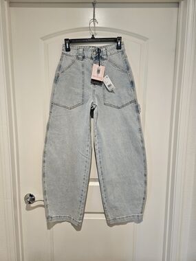 Avec Les Filles Morpho Wash  Light Blue Barrel Carpenter Jeans